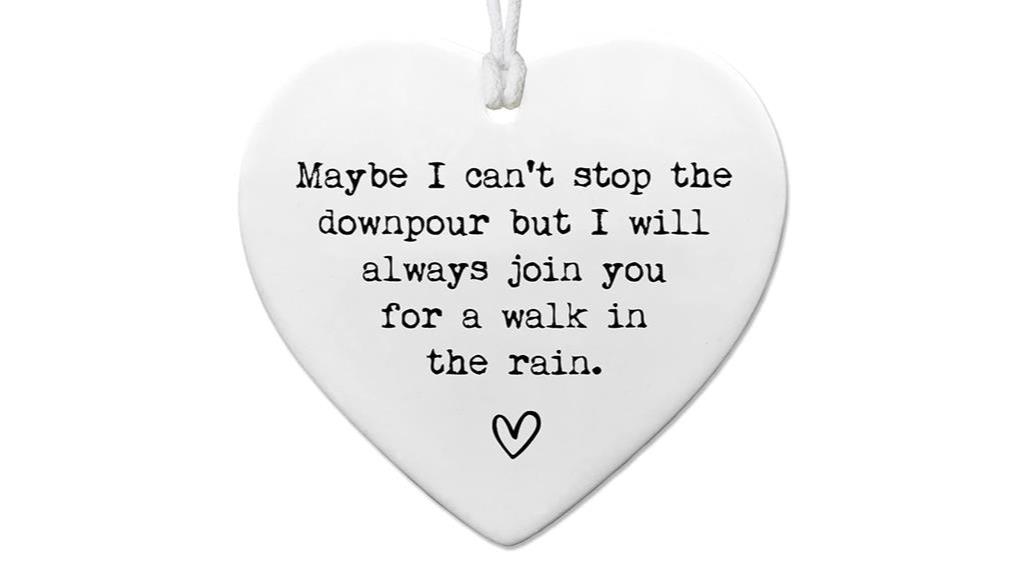 ceramic heart rain keepsake