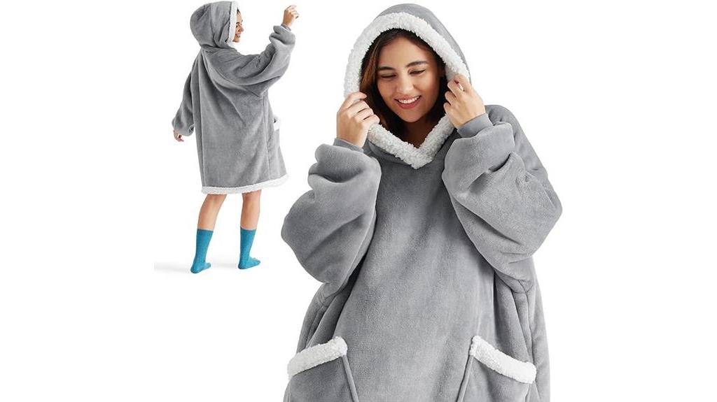 cozy blanket hoodie sleeves