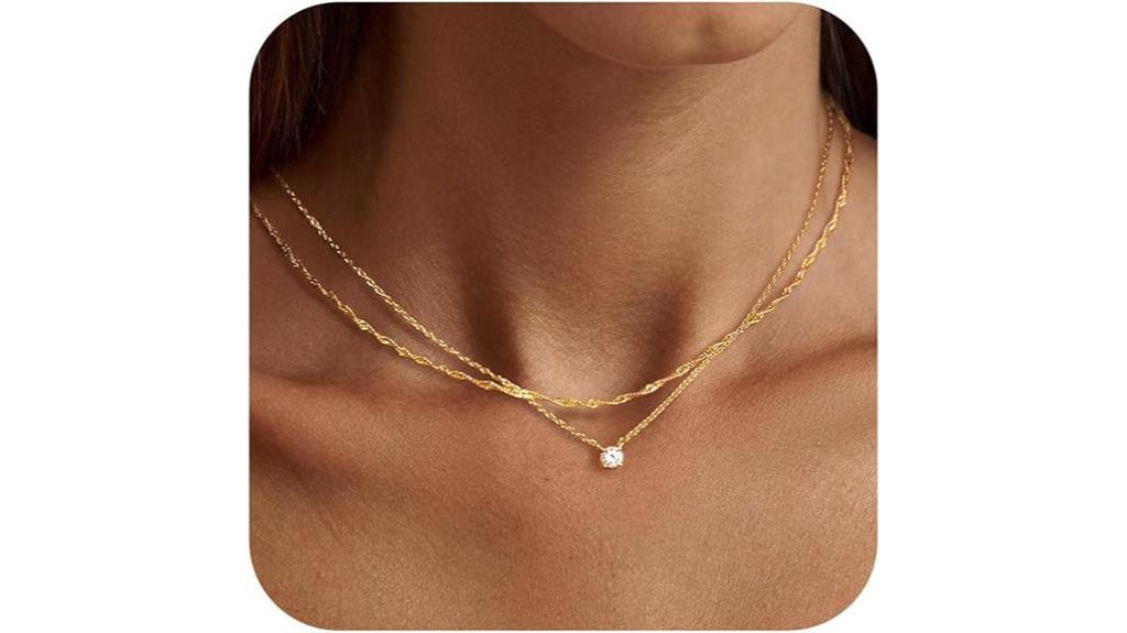 elegant gold necklace selection