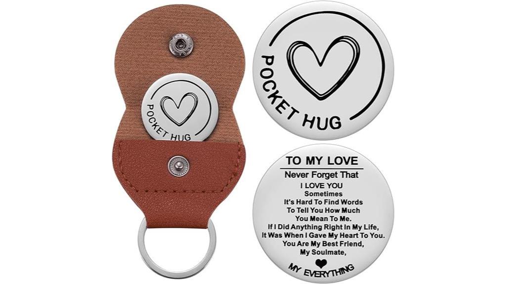 encouraging keychain with message