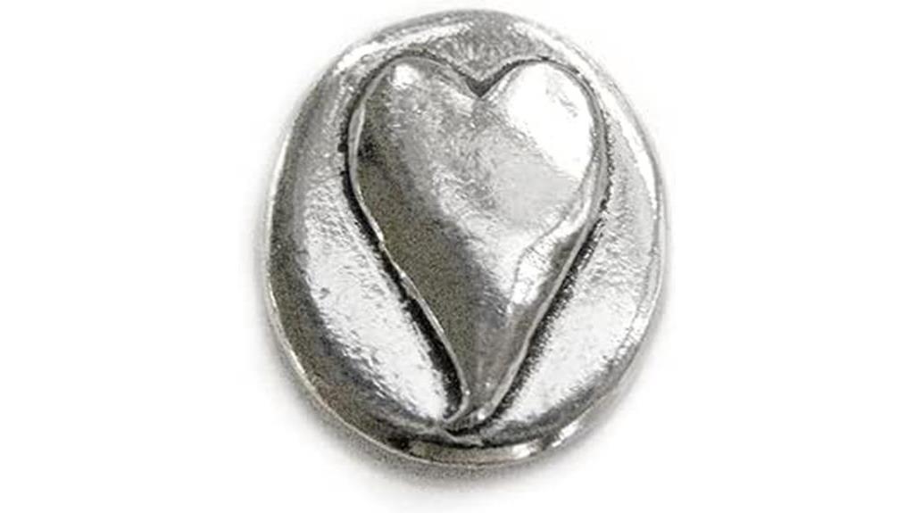 heart shaped love token coin