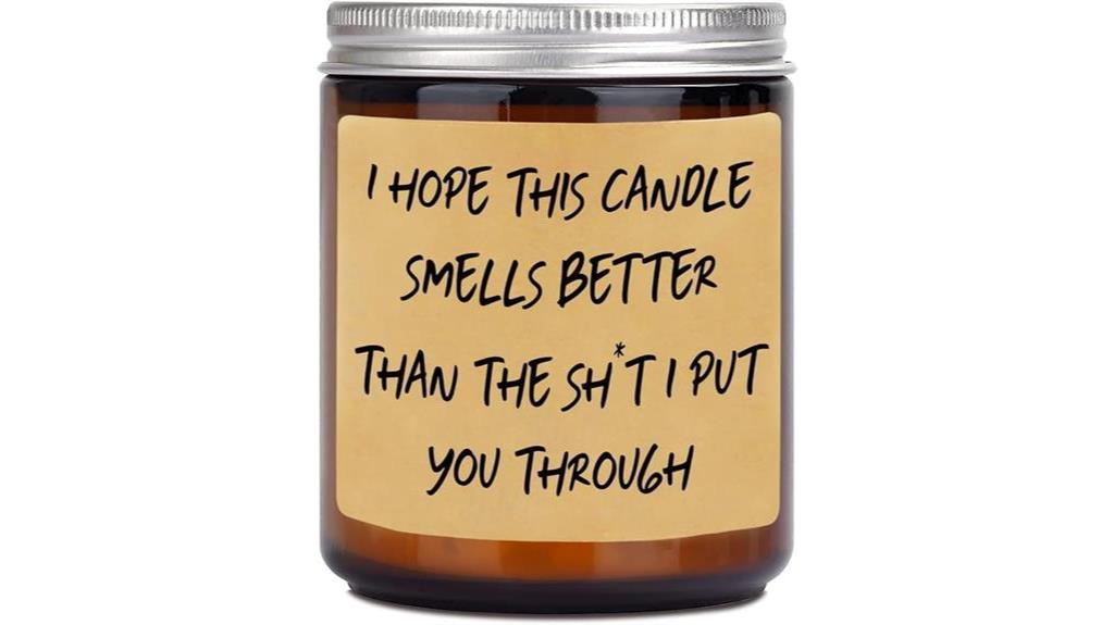 humorous citrus candle gifts