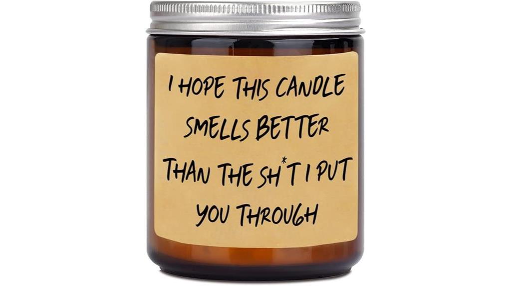 humorous lavender candle gift