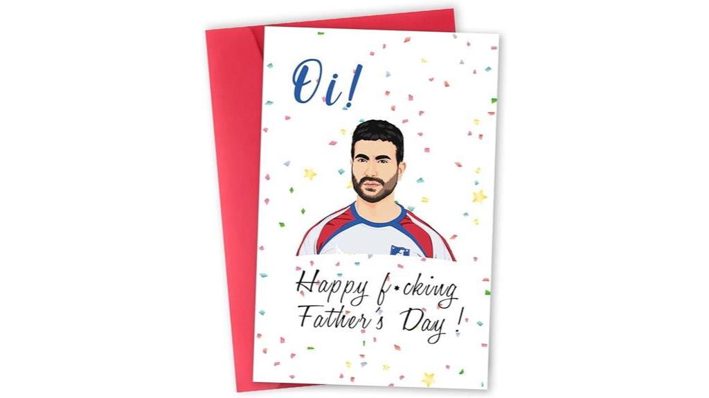 lighthearted dad themed greeting card