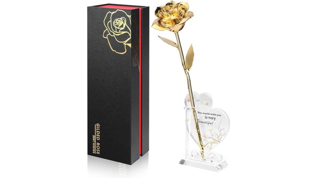 luxurious 24k gold rose