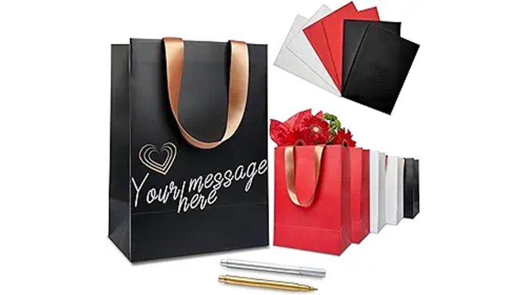 personalizable matte gift bags