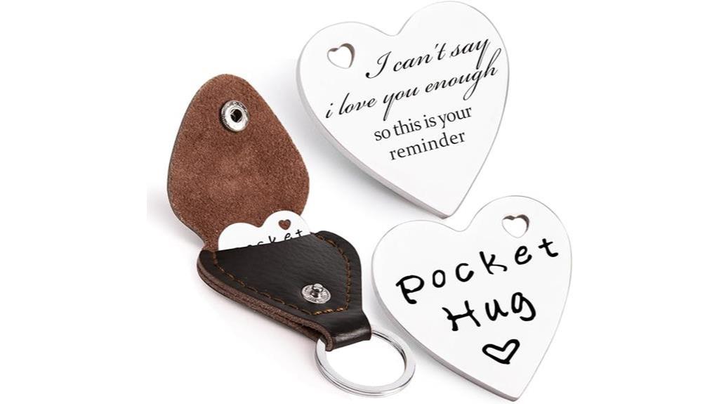 personalized leather keychain gift