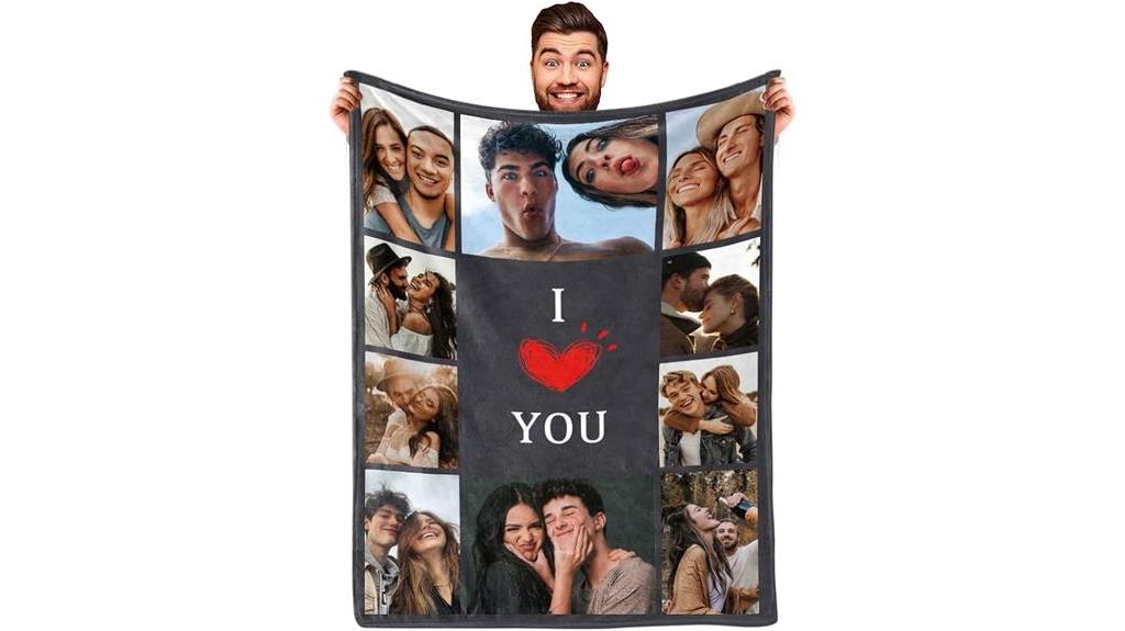 personalized photo blanket gift