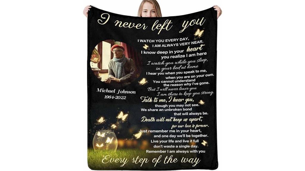 personalized photo memorial blanket