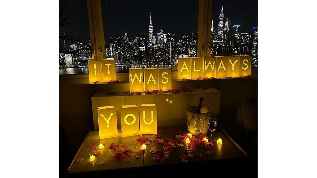 romantic lighted letters display