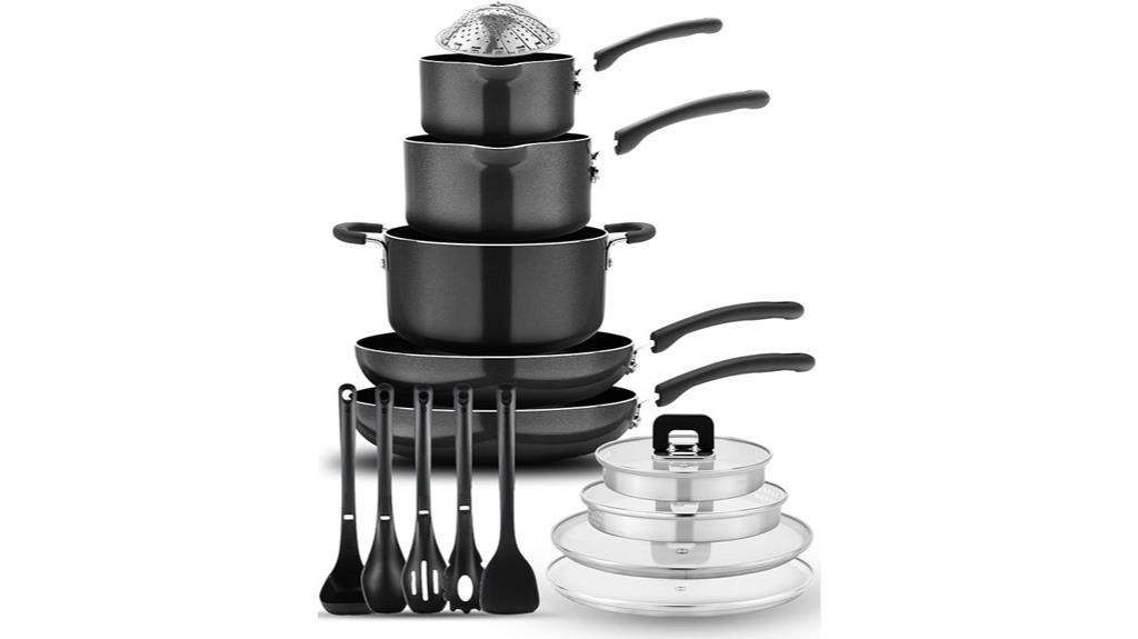 17 piece non stick cookware set