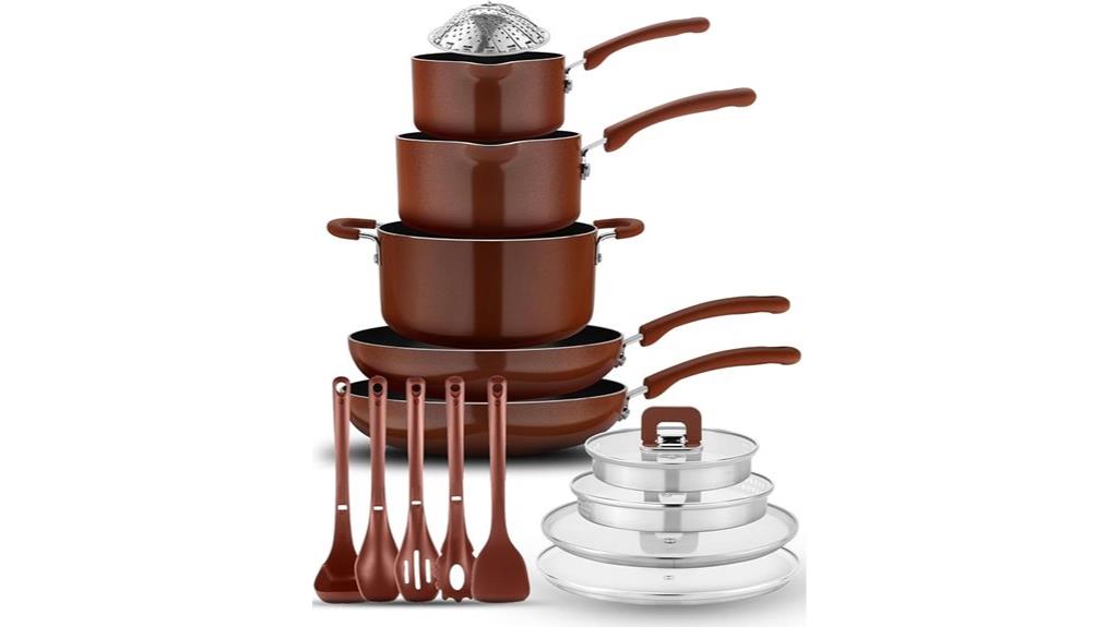 17 piece nonstick cookware set