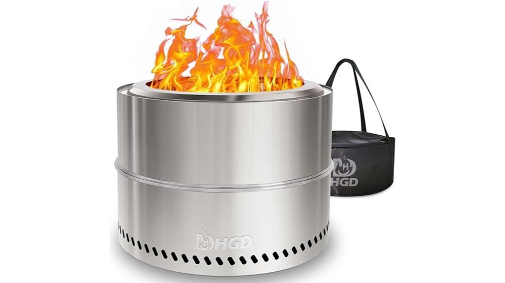 20 inch stainless steel firepit