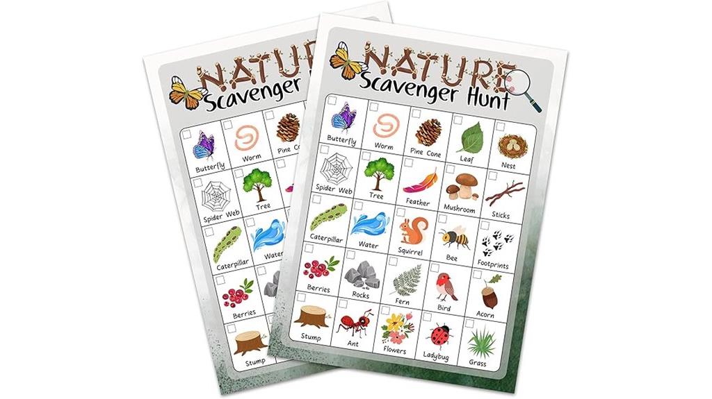 25 piece nature scavenger hunt