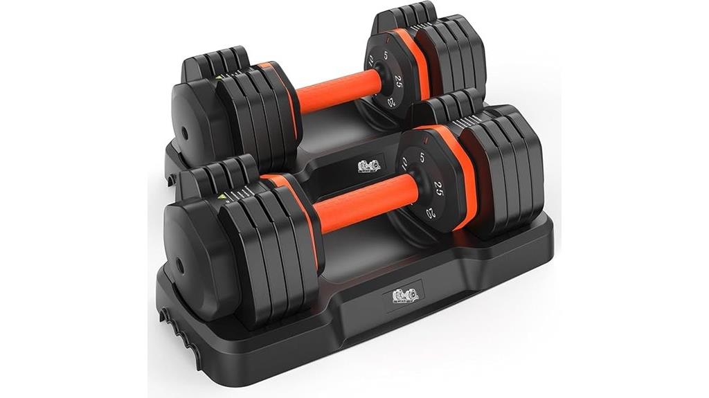 adjustable home dumbbell set