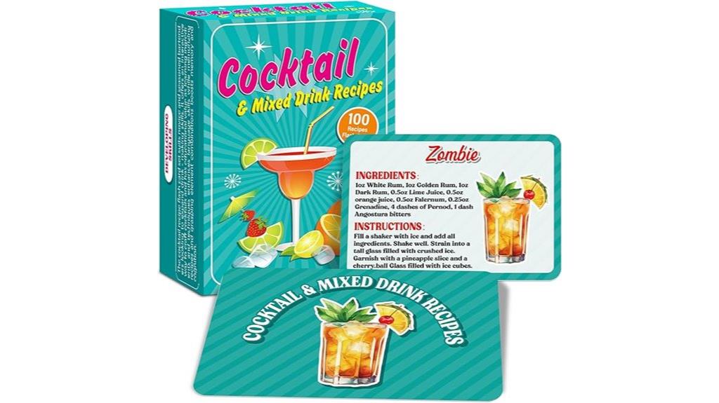 bartenders juice recipe cards