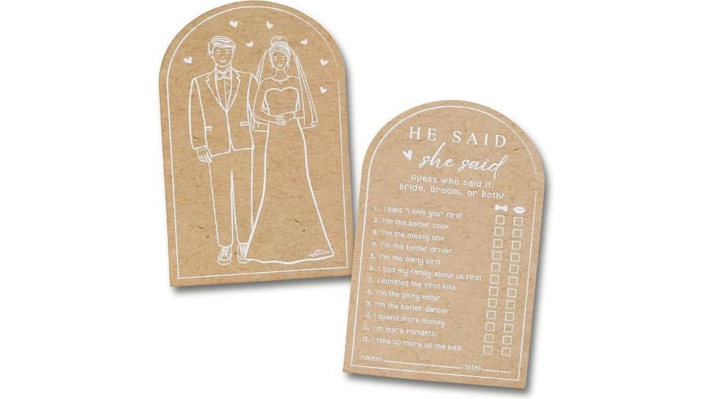 bridal shower game ideas