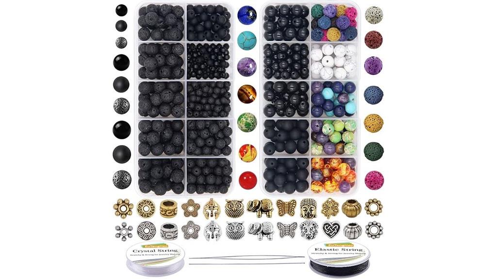 color lava rock beads