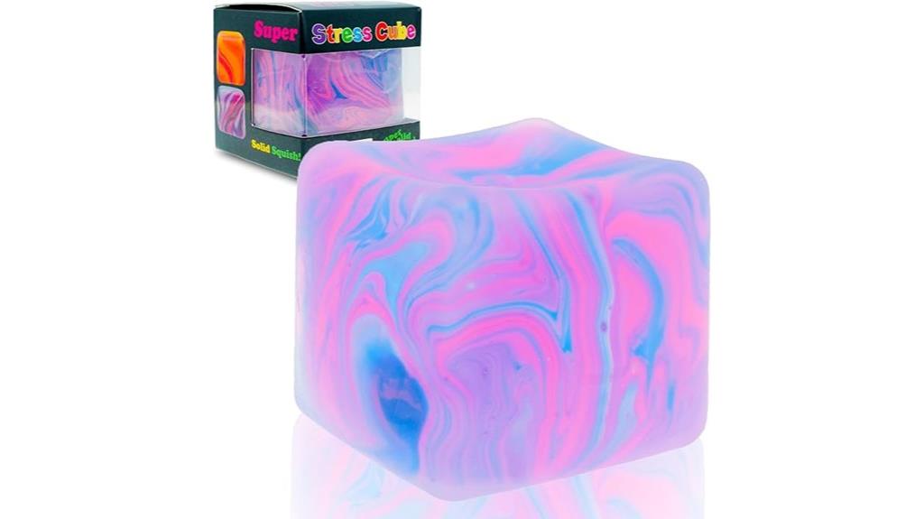 colorful gel stress cube