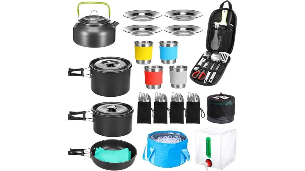 complete 42 piece camping cookware