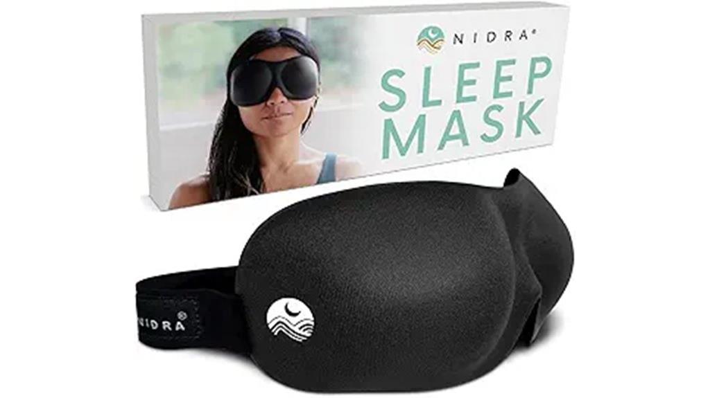 contoured sleep mask for side sleepers