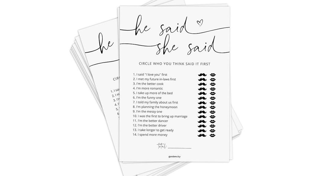 couples guessing game