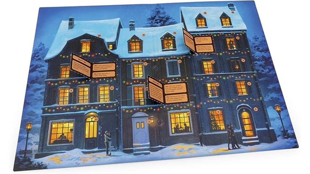 couples touch holiday calendar