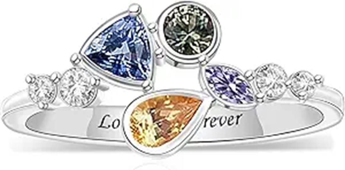 custom birthstone family rings