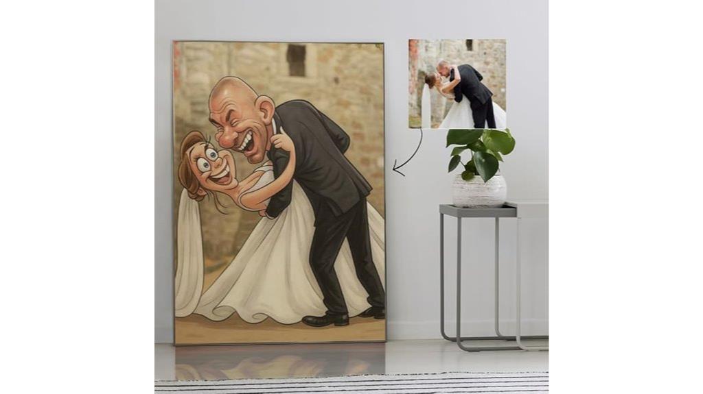 custom caricature wall art