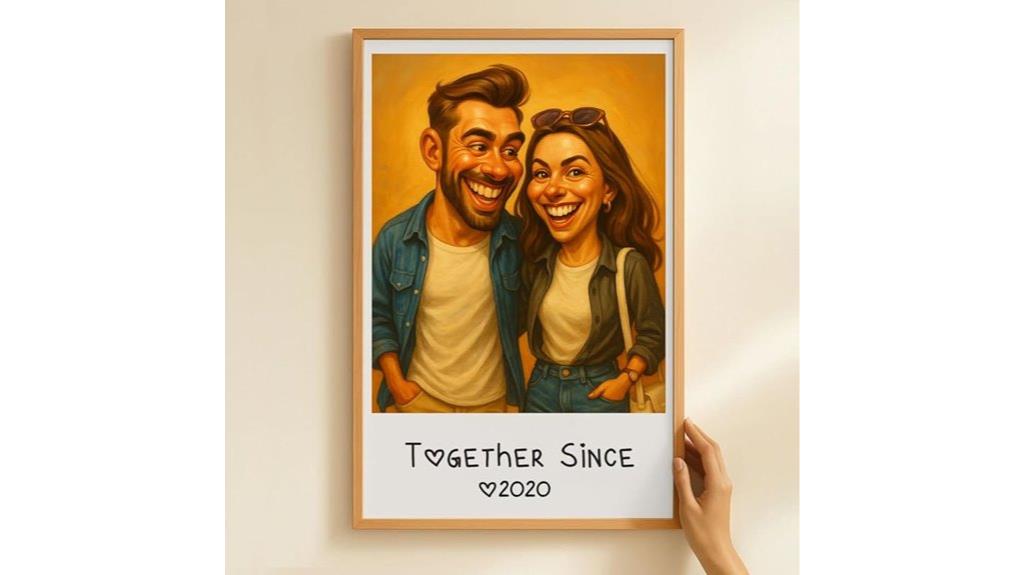 custom couple cartoon portrait