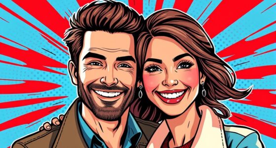 custom couples comic portraits