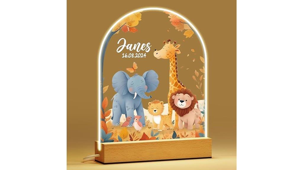 custom name date nightlight