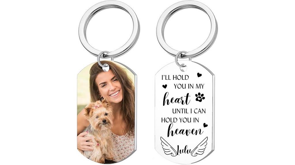 customized pet photo keychain