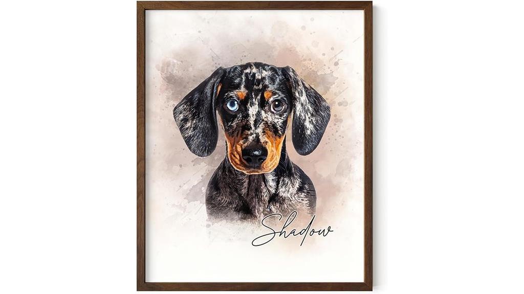 design personalized watercolor pet portrait