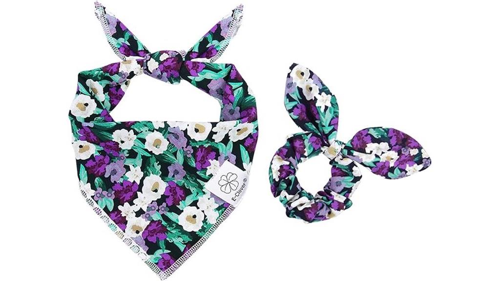 dog bandana and scrunchie set