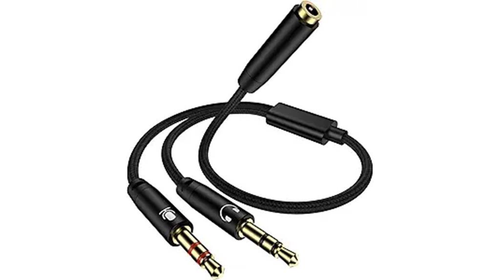 dual headphone mic splitter