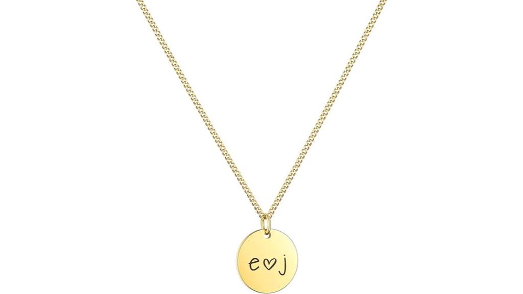 elegant custom initial pendant