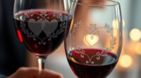 elegant engraved couple s wine glasses
