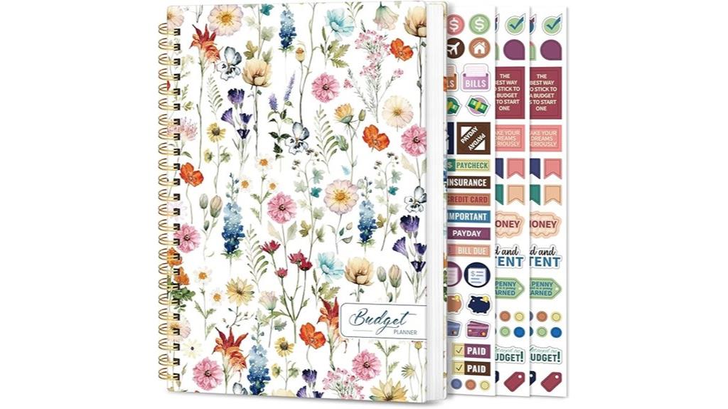 elegant floral budget planner