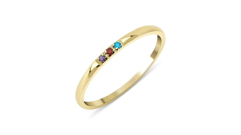 elegant multi stone birthstone ring