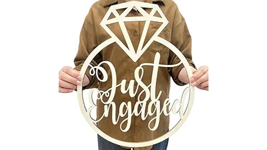 engagement celebration wooden sign