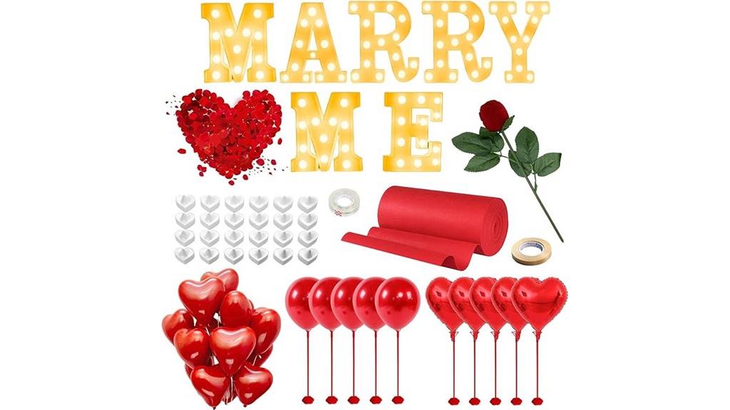 engagement proposal decoration set