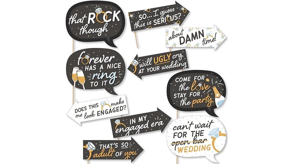 engagement speech bubble props