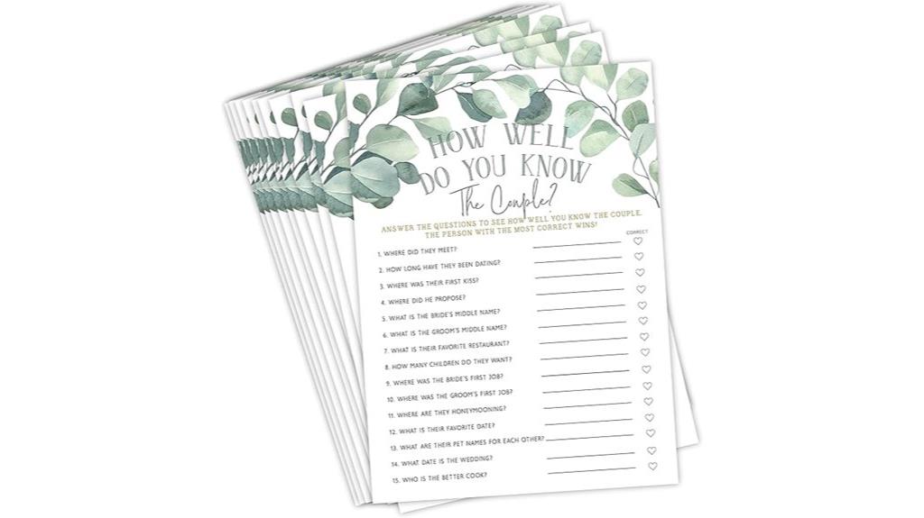 eucalyptus bridal shower games