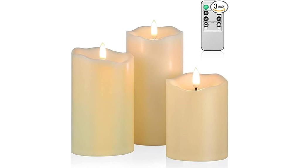 flickering led candle set