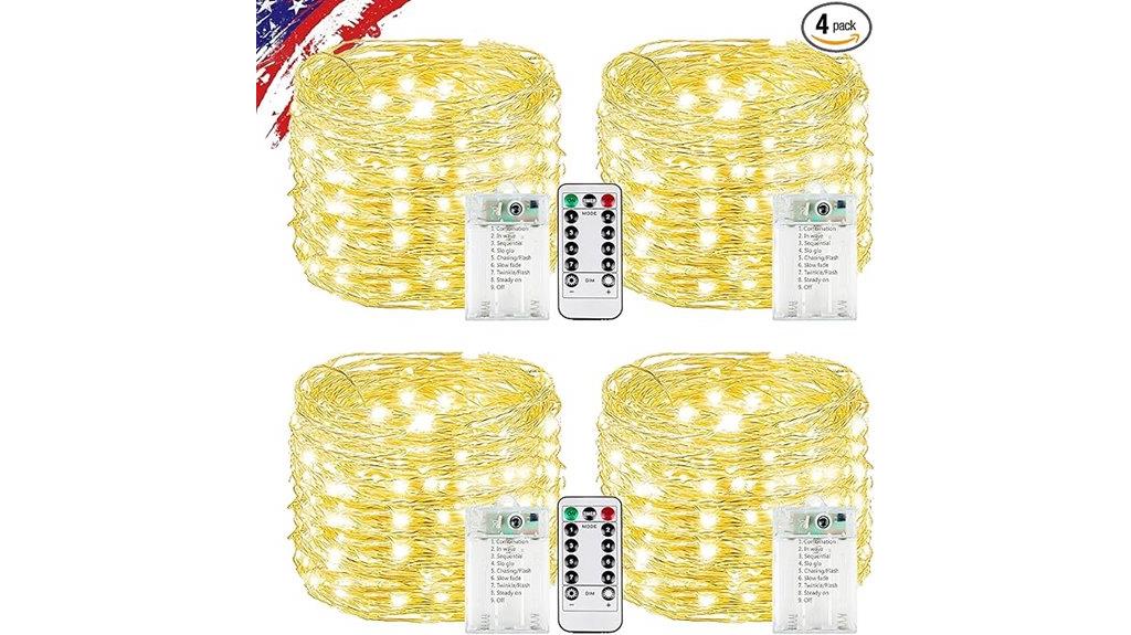 four pack led string lights