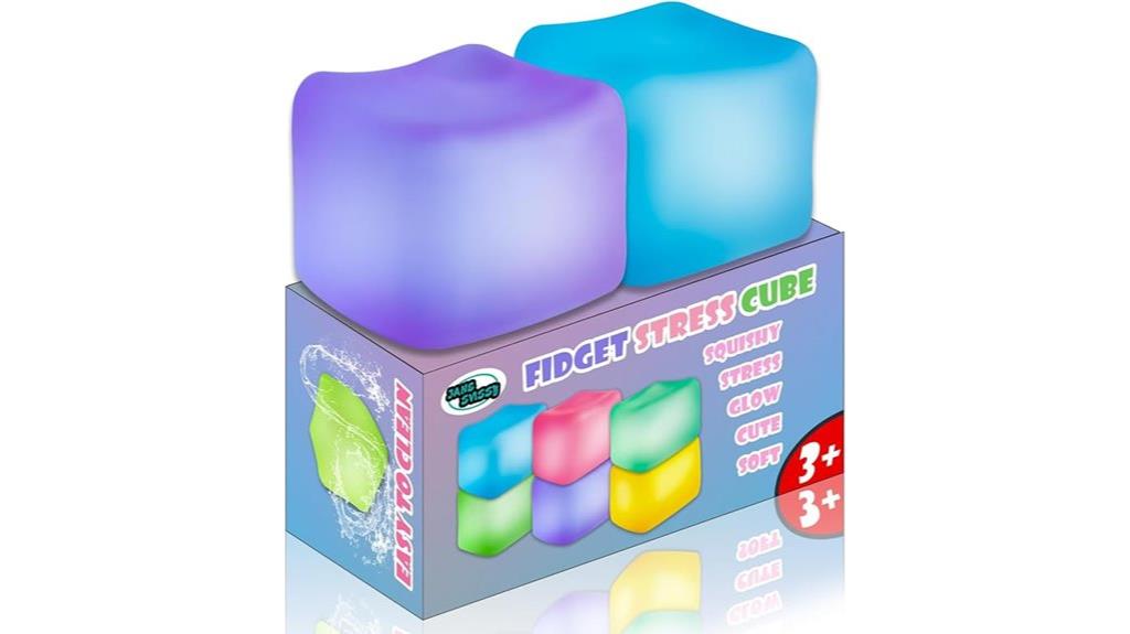 glow in dark stress cubes