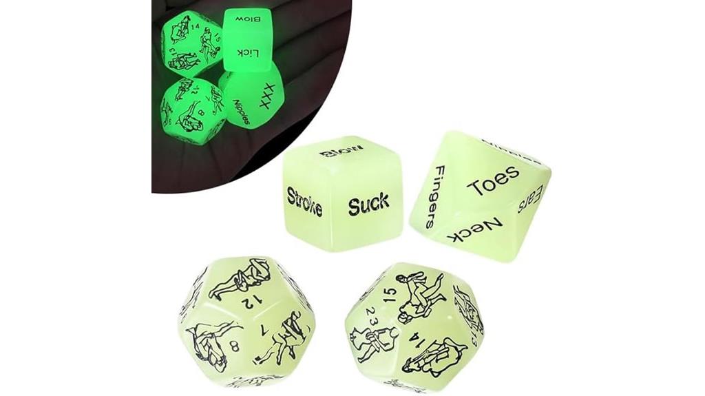 glow in the dark couple s decision dice
