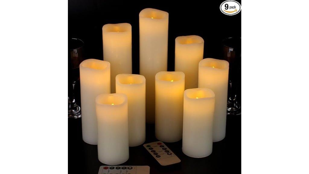 ivory flameless candle set