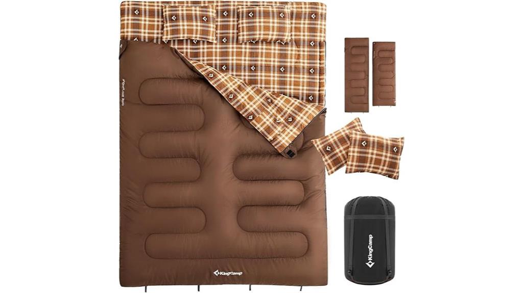 kingcamp adult double sleeping bag